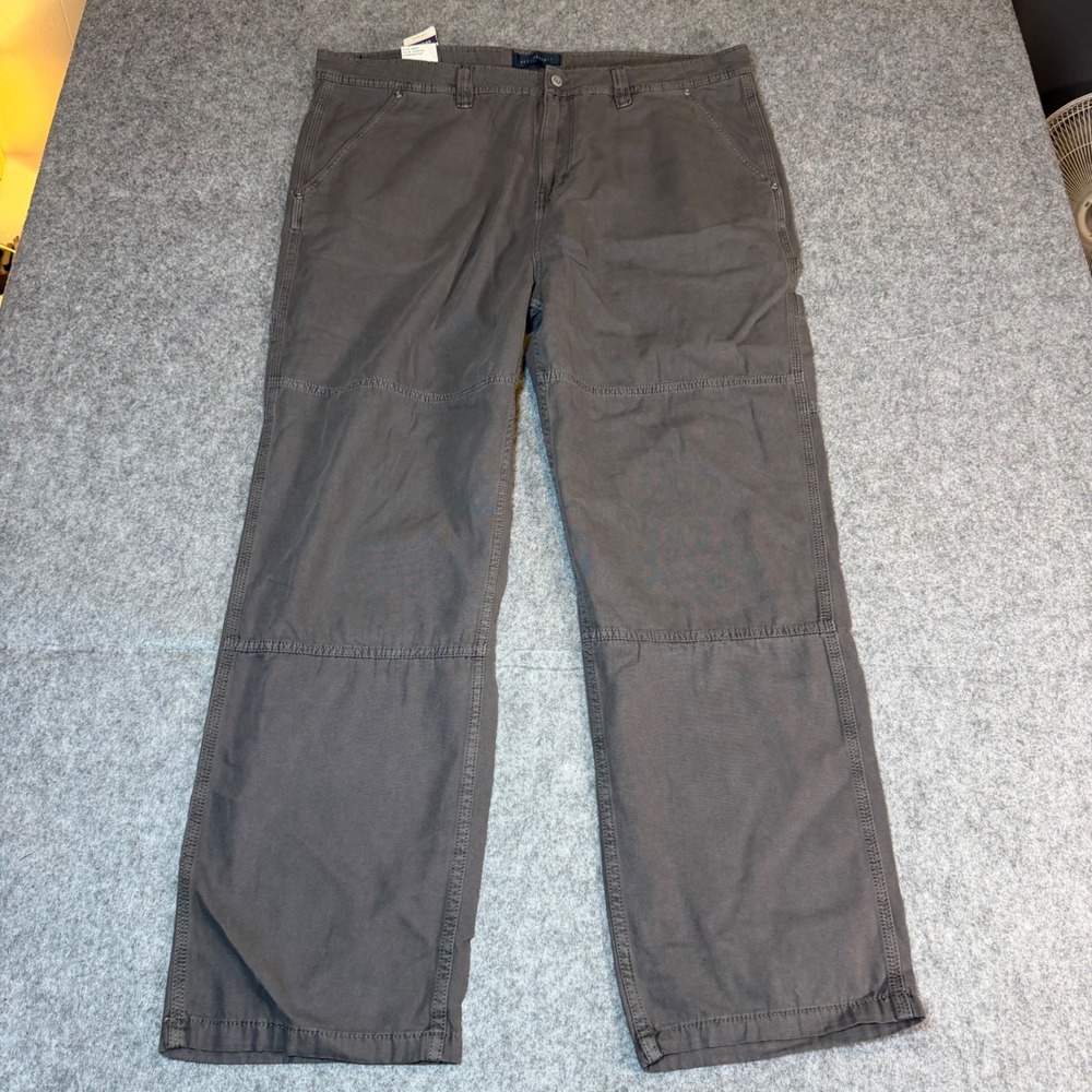 Aeropostale Mens Carpenter Pants Gray Straight Canvas Workwear XXL(40x30) NWT